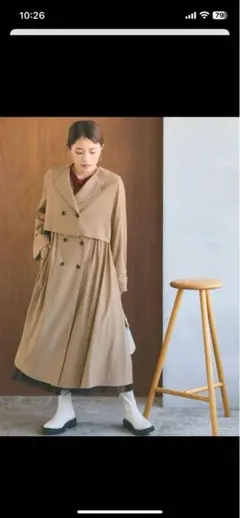 COHINA マルチウェイギャザーフレアトレンチ-regular