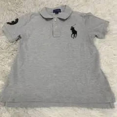 POLO RALPH LAUREN ポロシャツ　半袖　グレーロゴ刺繍