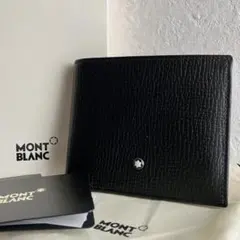 未使用級 MONTBLANC 6CC 2つ折り財布 マイスターシュテュック 黒のサムネイル