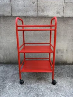 IKEA 廃盤商品で希少 3段ワゴン キャスター付き レッド DRAGGAN