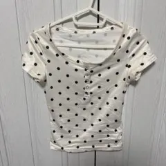 Dazy ドット柄 半袖カットソー XS