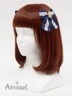 【新品】Amavel　リボンクリップ(ネイビー)のサムネイル
