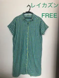半袖シャツ チェックシャツ チュニック ワンピース