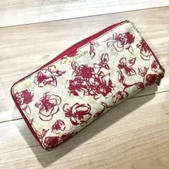 値下げ！COACH コーチ　長財布　ピンク　花柄　レア