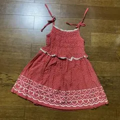 シャーリーテンプル 袖なしワンピース 120cm 赤