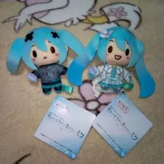 劇場版プロセカ ふわぷちマスコット 初音ミク バツミク ぬいぐるみ　2点　★