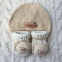 【美品】ジェラートピケ 帽子 靴下 セット 新生児 ベビー