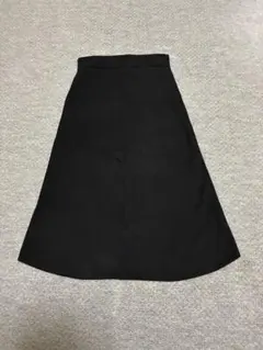 UNIQLO ニットフレアスカート ウエスト総ゴム ブラック M