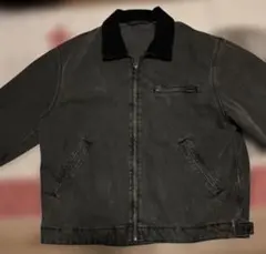 ダークグレー デニムジャケット コーデュロイ襟付きGU再販なし