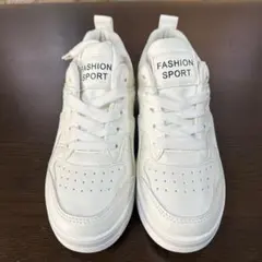値下げ・FASHION SPORT ホワイト 厚底スニーカー新品・激安