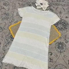 フリース素材 ホワイトストライプ ルームウェア