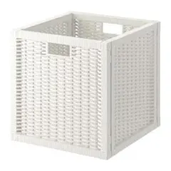 IKEA BRANÄS カラックス用 ホワイト 編み込みバスケット 2個セットのサムネイル