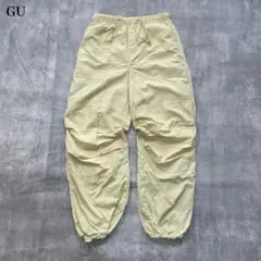 ジーユー【M】ナイロンジョガーパンツ ワイドテーパード リラックスフィット