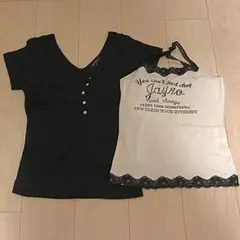 JAYRO 半袖　Vネック　カットソー　黒