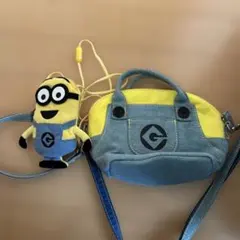 ミニオン バッグ・ぬいぐるみパスケースセット