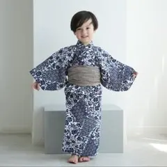 唐草 ボタニカル キッズ浴衣 120cm