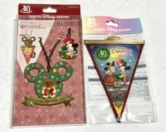 ディズニーランド40周年　クリスマス23 バッグチャーム+ガーランド　新品未開封