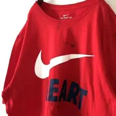 NIKE ナイキ ハート HEART ロゴ Tシャツ XL レッド 赤 古着