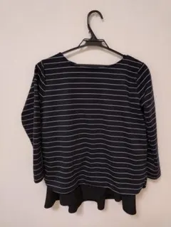 【OPAQUE.CLIP】ストライプ柄長袖トップス　Ｍサイズ