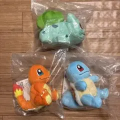 ポケモン　一番くじ　C賞　カントー地方 旅立ちの3匹 ぬいぐるみ　3種　コンプ