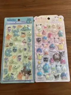 モンスターズインク　ボンボンドロップシール　サンリオキャラクターズ　うるちゅる