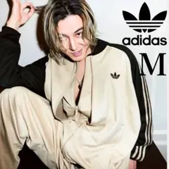 新品M⭐️adidas ルーズ メッシュ トラックトップ 藤井風着用 ベージュ