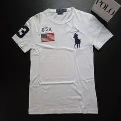 美品❗POLO 星条旗 BIGPONY 3 Tシャツ XS 165のサムネイル