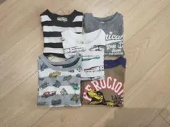 長袖 シャツ ロンT セット 100㎝ 保育園 恐竜 新幹線 車 男 女