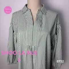 SHOO LA RUE ボリュームスリーブ スキッパーネック シャツワンピースFのサムネイル