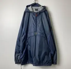 00s NIKE ロゴ アノラックパーカー　ネイビー