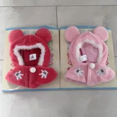 ディズニーストア シークレットポンチョ 赤色 レッド ピンク