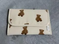 ジェラートピケ　母子手帳ケース-S クマ柄
