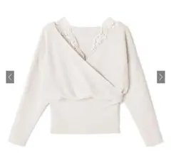 グレイル レースドッキングカシュクールニットトップス