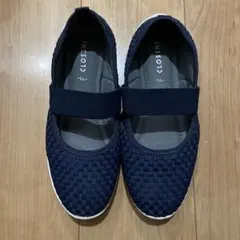 CLOSSHI メッシュ フラットシューズ ネイビー LLのサムネイル