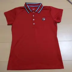 フィラ　テニスウェア　ゲームシャツ　ポロシャツ　Мサイズ　レッド　赤