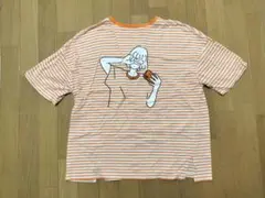 eflearn オレンジストライプ 半袖Tシャツのサムネイル