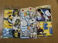 スヌーピー・ミニオン タオル5枚セット