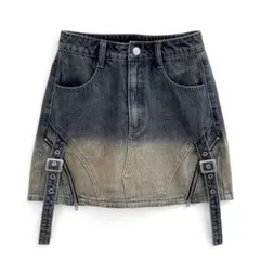 GRL インパン裏地付ベルトデニムスカート[cu520]