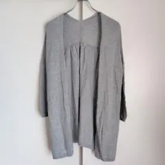 アースミュージックアンドエコロジー 前開きカーディガン 羽織り ボレロ ロング丈