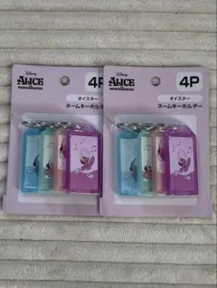 ディズニー 不思議の国のアリス オイスター ネームキーホルダー 2個セットのサムネイル