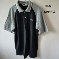 FILA ポロシャツ Mサイズ ブラック/グレー