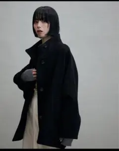 アダムエロペ スタンドカラーミドルコート WEB限定