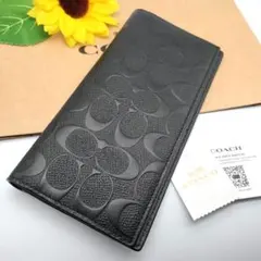 COACH 長財布 新品 ブラック 新作 お札入れ 小銭入れ