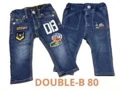 【美品】DOUBLE-B ダブルビー デニムズボン80