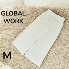 GLOBAL WORK アイボリー タイト ロング スカート M