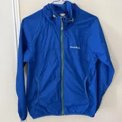 mont-bell フード付きジャケット 青　キッズ