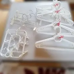 ホワイト衣類ハンガーセット