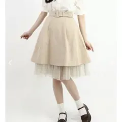 Fi.n.t　チュールレイヤードフレアースカート