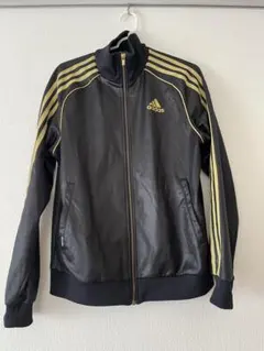 adidas トラックジャケット ジャージ セット ゴールド 光沢