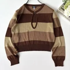 【極美品】ドルチェ＆ガッバーナ サマーニット 長袖 ブラウン ラメ レディース